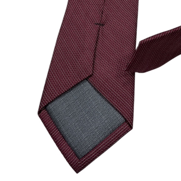 RODA Burgundy Geometric Silk LUXURY Tie ITALY - Picture 4 of 4